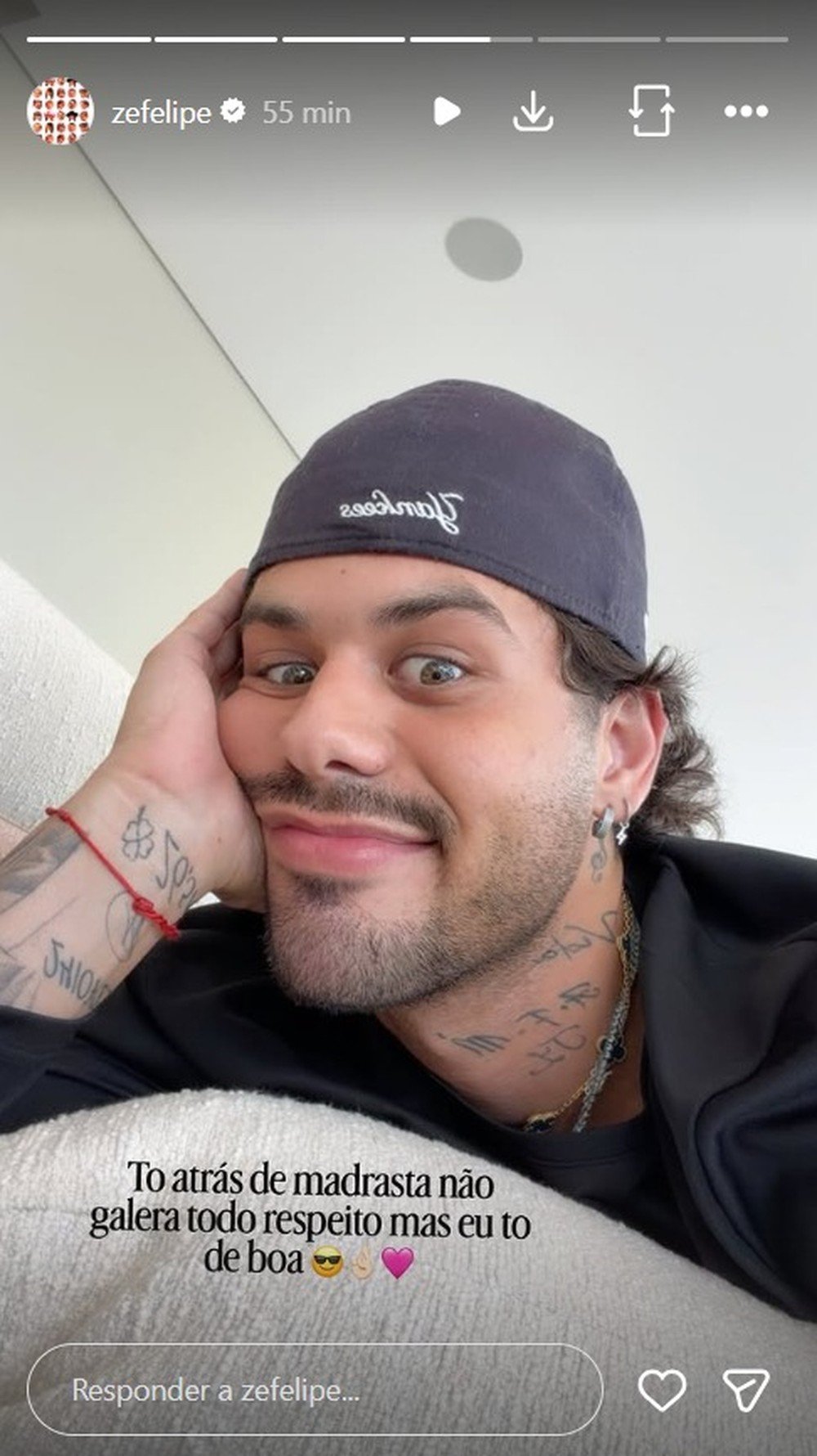 Zé Felipe ironiza comentário de ex de Felipe Amorim após ser descartado por ter filhos