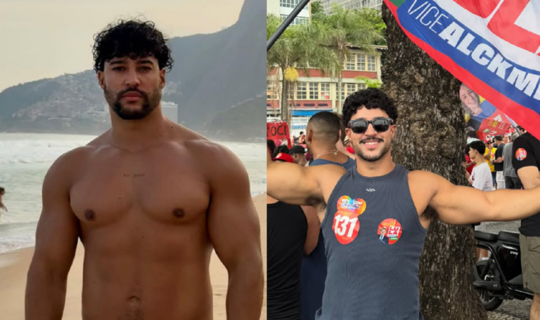Quem é Victor Braga, jovem que viralizou com fotos em ato pró-Lula - Foto: Reprodução/ Instagram @victorbraga
