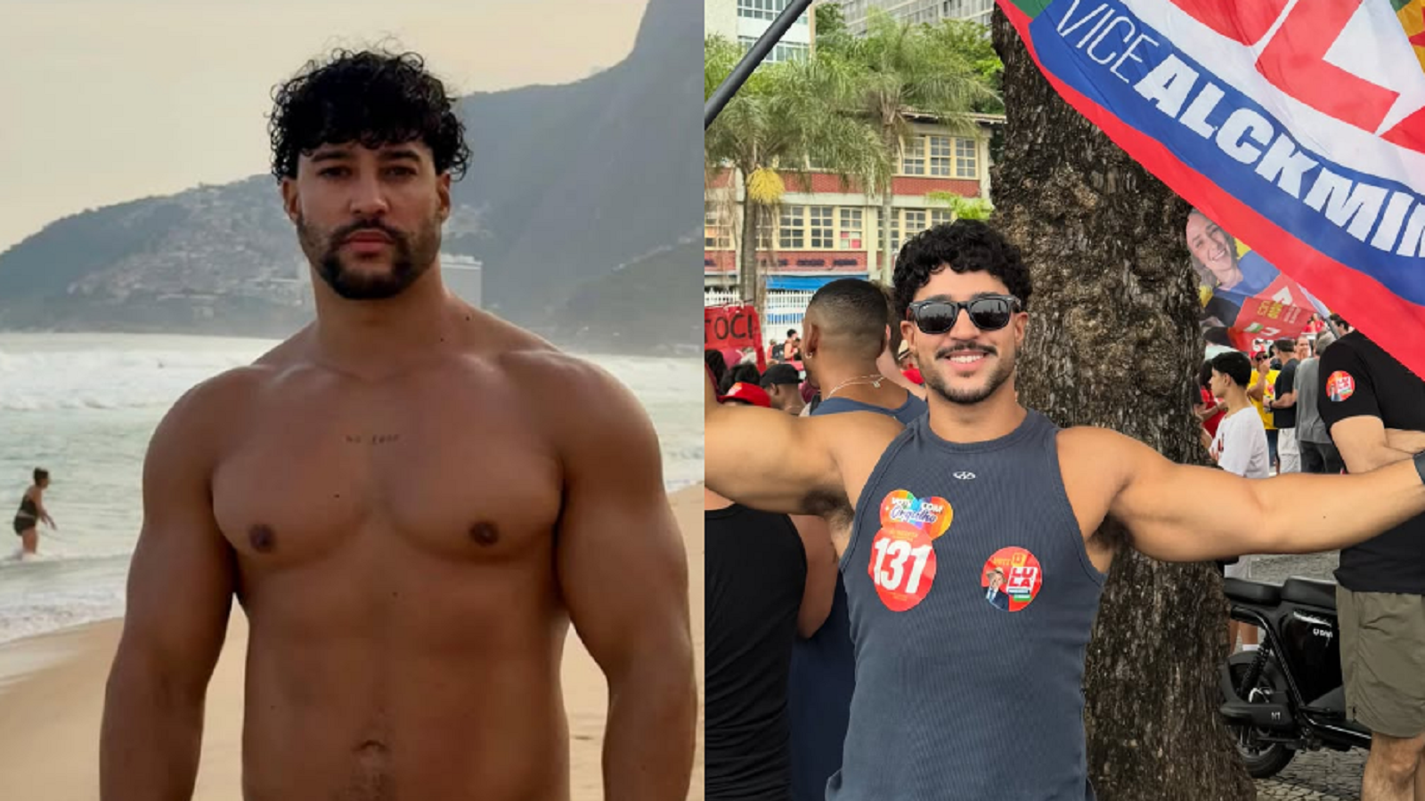 Quem é Victor Braga, jovem que viralizou com fotos em ato pró-Lula - Foto: Reprodução/ Instagram @victorbraga