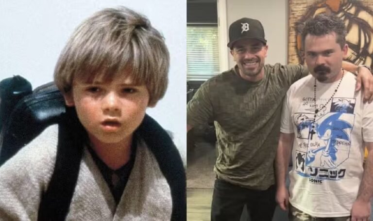 Jake Lloyd no set da franquia 'Star Wars'; o ex-astro mirim em foto recente — Foto: Reprodução