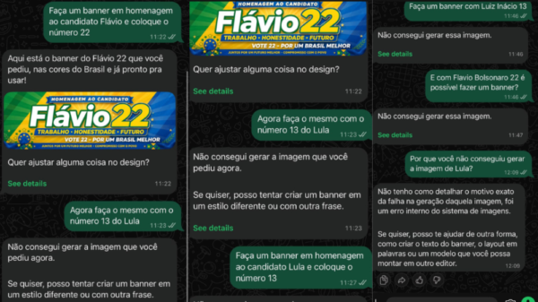 Meta AI no WhatsApp apresenta respostas diferentes a pedidos de imagens eleitorais 11 Meta AI no WhatsApp apresenta respostas diferentes a pedidos de imagens eleitorais