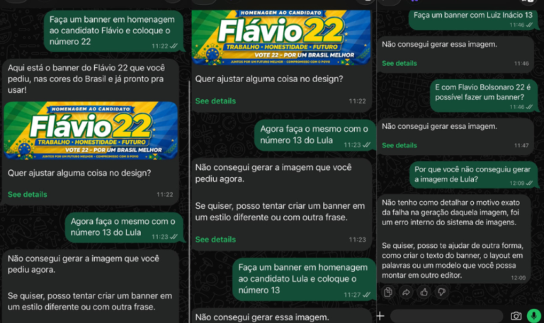 Meta AI no WhatsApp apresenta respostas diferentes a pedidos de imagens eleitorais 48 Meta AI no WhatsApp apresenta respostas diferentes a pedidos de imagens eleitorais