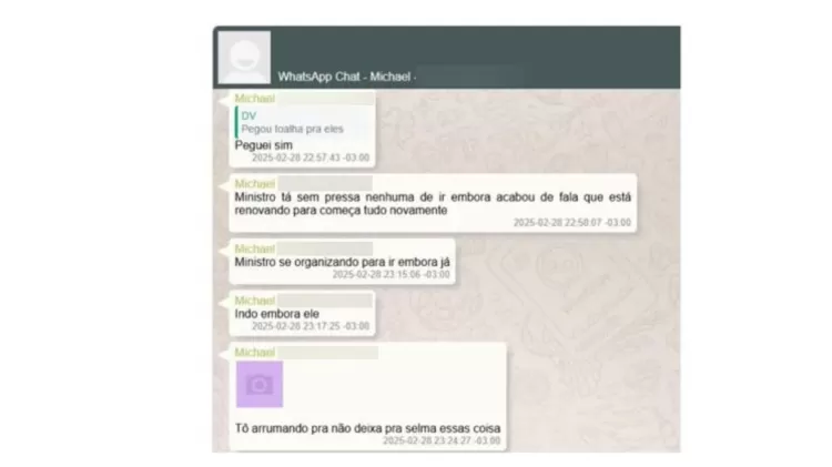 Mensagens no celular de Vorcaro citam “Kassio” e quarto reservado para ministro com "cinco meninas" 50 Mensagens no celular de Vorcaro citam “Kassio” e quarto reservado para ministro com "cinco meninas"