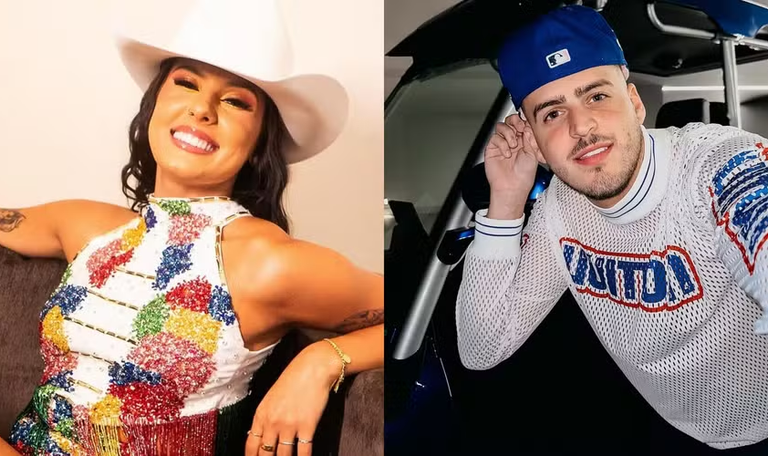 Jon Vlogs e Ana Castela levantam suspeitas de beijo durante live nos Estados Unidos