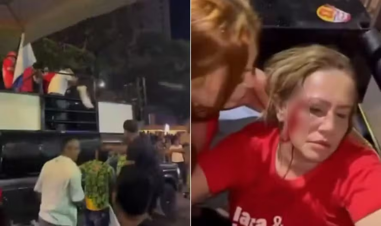 Vereadora Iara Pimentel é agredida durante ato em Minas Gerais e é socorrida pelo Samu 47 Vereadora Iara Pimentel é agredida durante ato em Minas Gerais e é socorrida pelo Samu