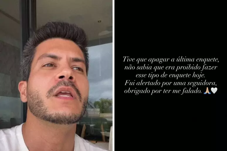 Arthur Aguiar se pronuncia após comenter crime eleitoral: ‘Não sabia’ 47 Arthur Aguiar se pronuncia após comenter crime eleitoral: ‘Não sabia’