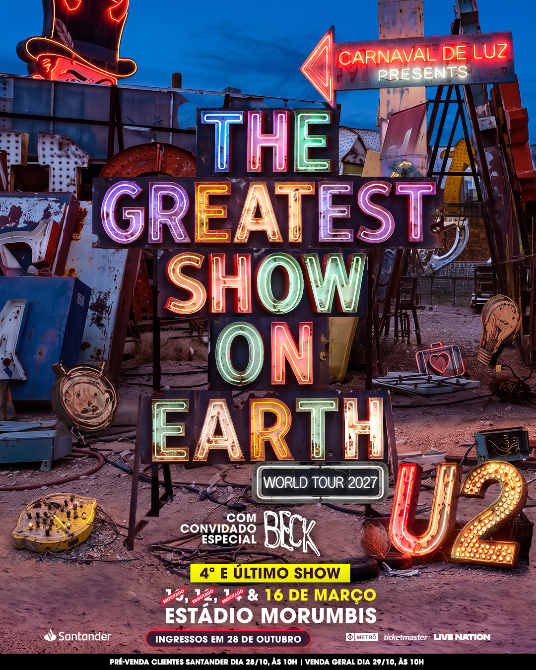 U2 anuncia quarto e último show no Brasil em 2027 47 U2 anuncia quarto e último show no Brasil em 2027