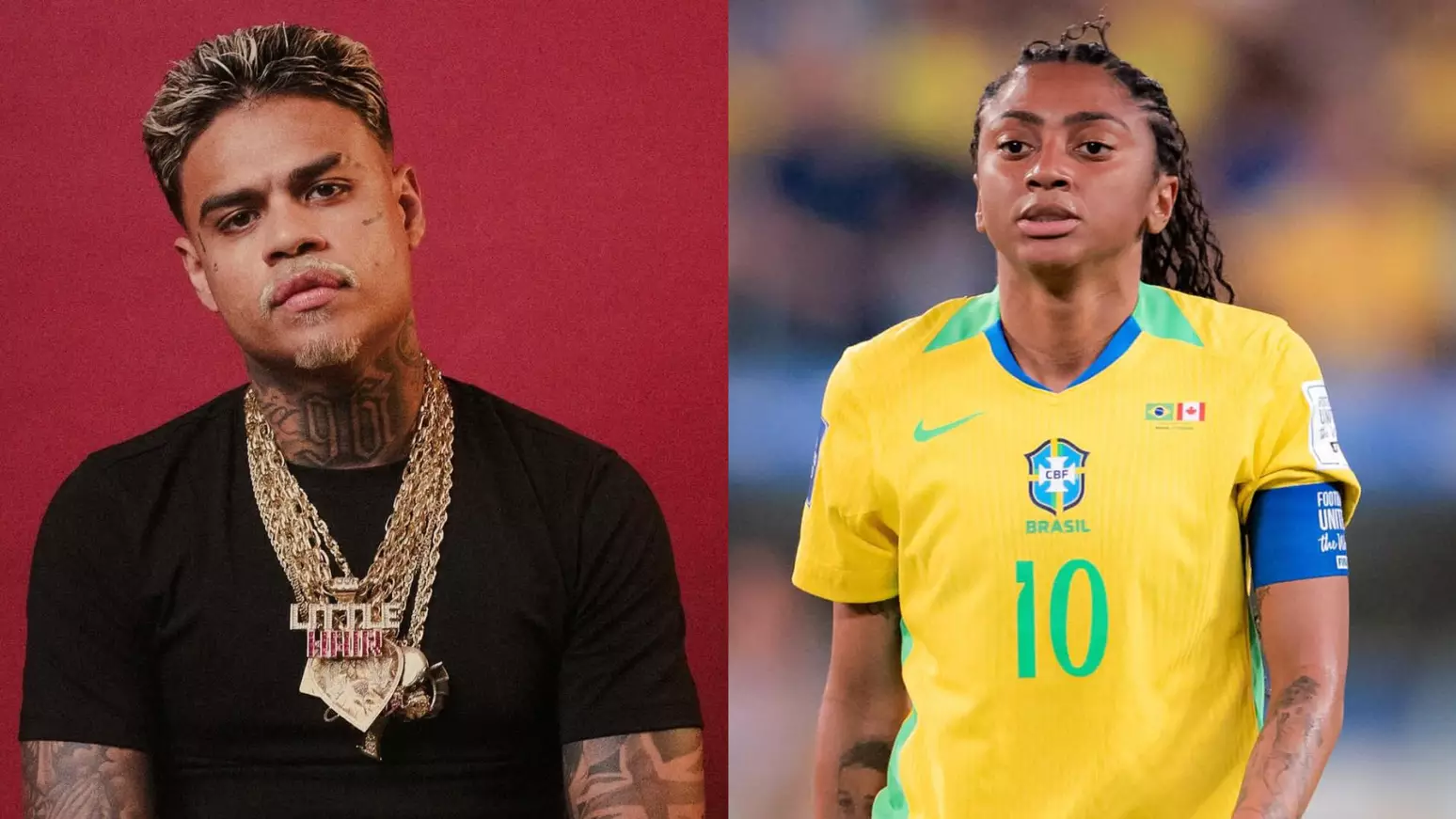 MC Cabelinho vive romance à distância com Kerolin, atacante da Seleção, diz jornal