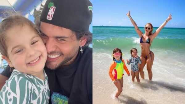 Após término com Vini Jr., Virginia Fonseca aparece com Zé Felipe e os filhos em Miami